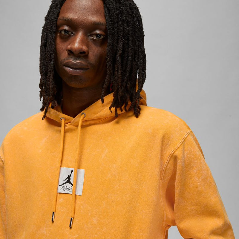ESSENTIALS WASHED FLEECE HOODIE "TAXI"