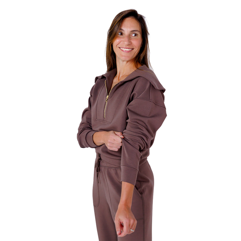 F2R Softlite Longsleeve Half Zip W Oversized Collar