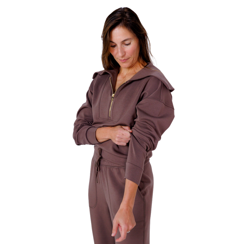 F2R Softlite Longsleeve Half Zip W Oversized Collar