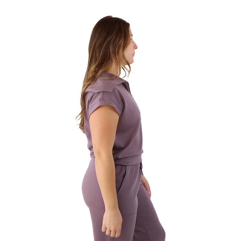 F2R Softlite Shortsleeve 1/2 Zip W Oversized Collar