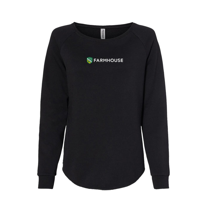 FarmHouse Ladies Wide Neck Crew Sweatshirt