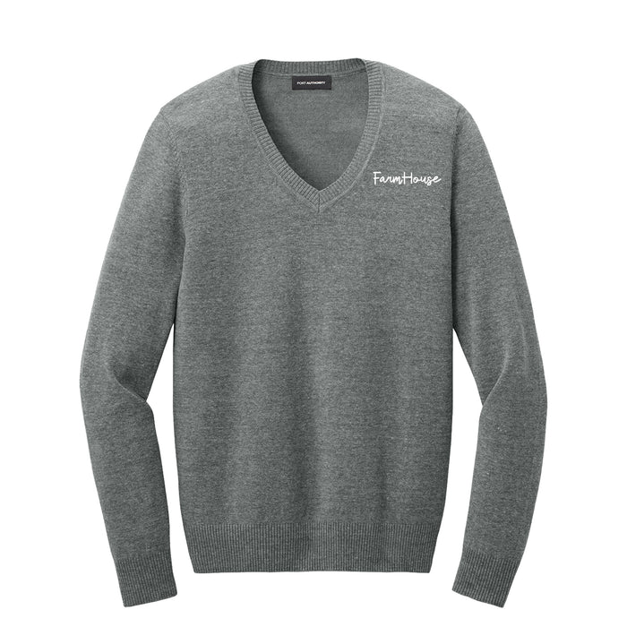 FarmHouse Women’s V-Neck Sweater - Monochromatic