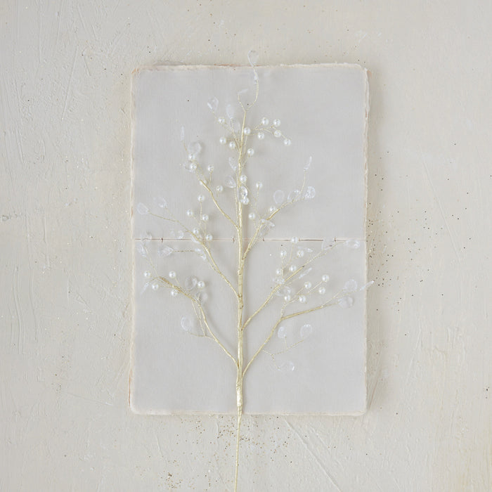 Faux Pearl & Acrylic Jewel Stem
