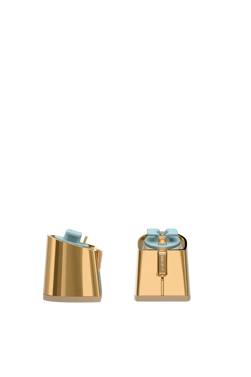 Flare Block Heel Kit 3 Gold Metallic