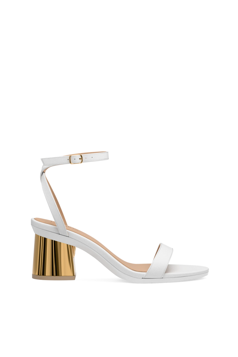 Flare Block Heel Kit 3 Gold Metallic