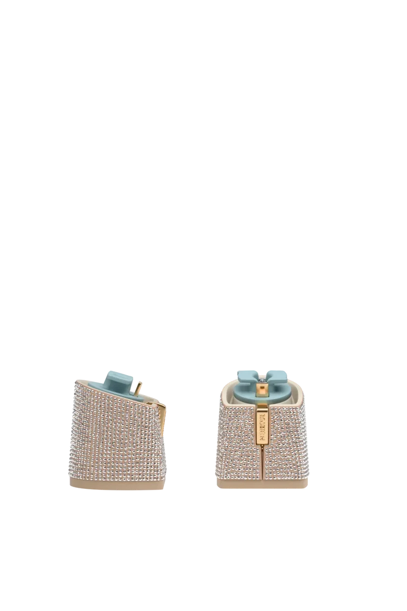 Flare Block Heel Kit 3 Sand Rhinestone