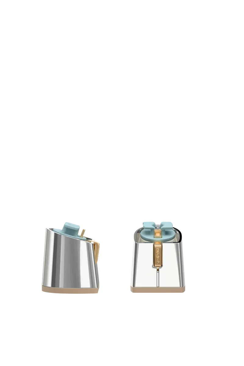 Flare Block Heel Kit 3 Silver Metallic
