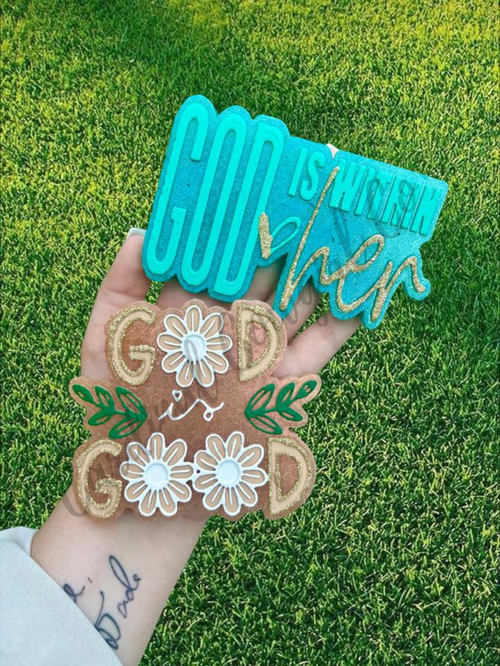Floral God is Good Silicone Mold