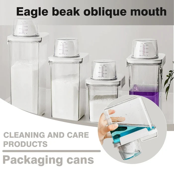 FreshSeal™ 2300ml Airtight Storage Container – Laundry Powder, Bleach & Grain Organizer with Lid & Labels