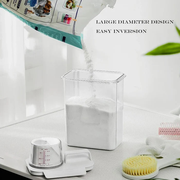 FreshSeal™ 2300ml Airtight Storage Container – Laundry Powder, Bleach & Grain Organizer with Lid & Labels