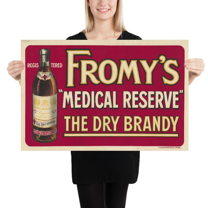 Fromy’s Medical Reserve Vintage Brandy Poster, 1914