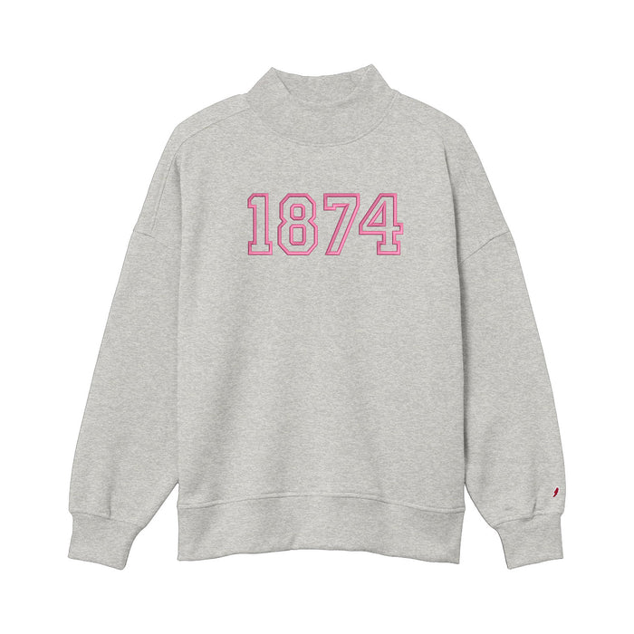 Gamma Phi Beta 1874 Mock Neck - Grey