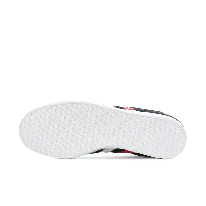 White rubber outsole for black men's sneakers with textured grip