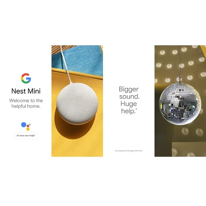 Google Nest Mini (2nd Gen) – Compact Smart Speaker with Google Assistant & Voice Control