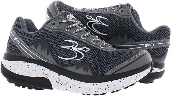 Gravity Defyer Men’s Gdefy Mighty Walk TB9024MGS Wide Grey Orthopedic Sneaker - AllSportsWearUSA