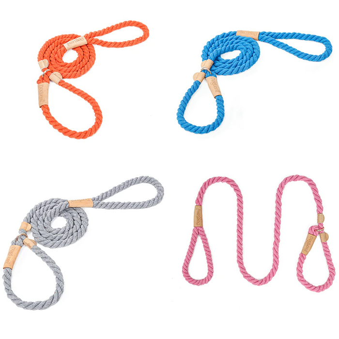 Gray Rope Slip Leash & Collar - Dogs and Horses