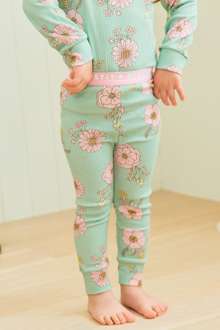 Green Bloom Pajama Set