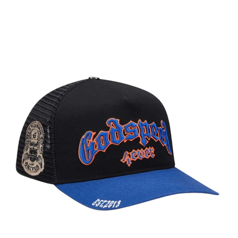 GS FOREVER TRUCKER HAT BLACK / BLUE / ORANGE