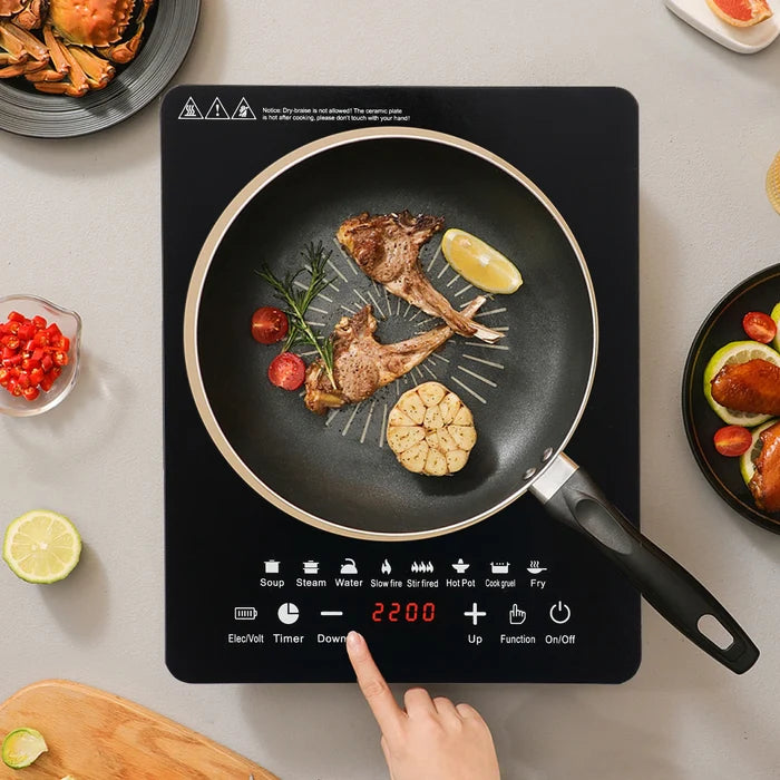 HeatMate™ 750W Portable Induction Cooktop – Electric Counter Stove with Timer, Warm Mode & Presets
