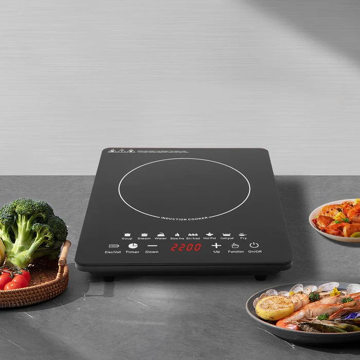 HeatMate™ 750W Portable Induction Cooktop – Electric Counter Stove with Timer, Warm Mode & Presets