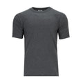 Men's charcoal heather heavyweight crew neck T-shirt, short sleeves