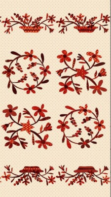 Henry Glass Berries & Blossoms Panel #8832P