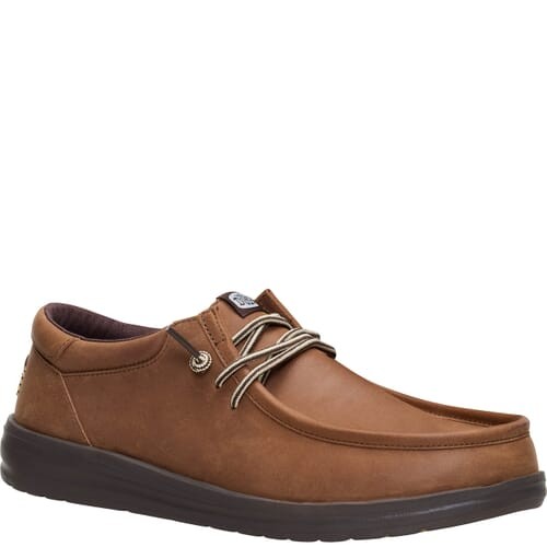 Hey Dude Men's Paul Leather Casual Shoes 45157-2LU Robe Brown