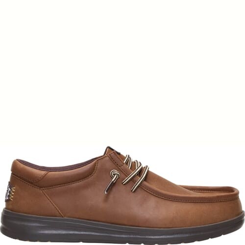 Hey Dude Men's Paul Leather Casual Shoes 45157-2LU Robe Brown