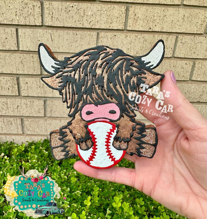 Highland Cow w/ Baseball Silicone Mold -GNG7 Exclusive