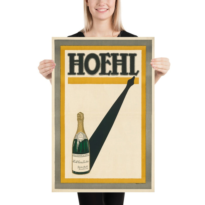 Hoehl Vintage Sparkling Wine Poster, 1914