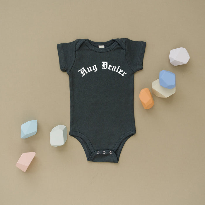 Hug Dealer Slate Gray Organic Baby Onesie®