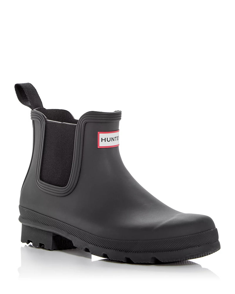 Hunter Men's Original Chelsea Pull On Rubber Waterproof Boots MFS9116RMA  Black