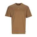 Men's mosswood brown short-sleeve T-shirt with small Nike logo at chest