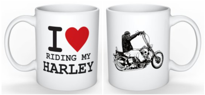 I LOVE RIDING MY HARLEY COFFEE MUGS