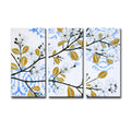 Ikat Cherry Blossom' 3 Piece Wrapped Canvas Wall Art Set