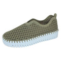 Ilse Jacobsen TULIP3373-410A  Slip on Shoe Platform Army