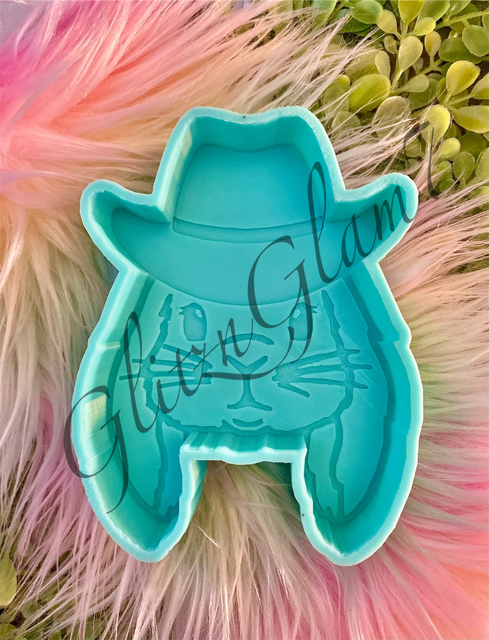 Bunny w/ Cowboy Hat Freshie Silicone Mold