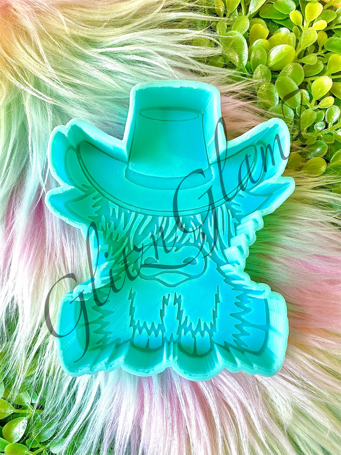 Highland Cow w/ Cowboy Hat Silicone Mold-GNG7 Exclusive