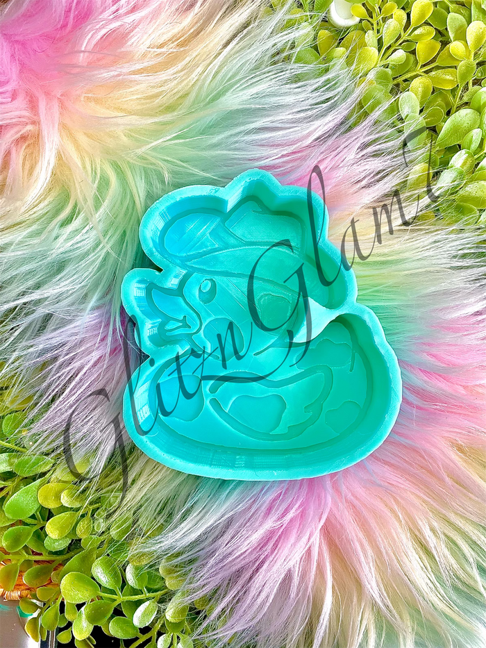 Cow Print Cowboy Rubber Duck Silicone Mold