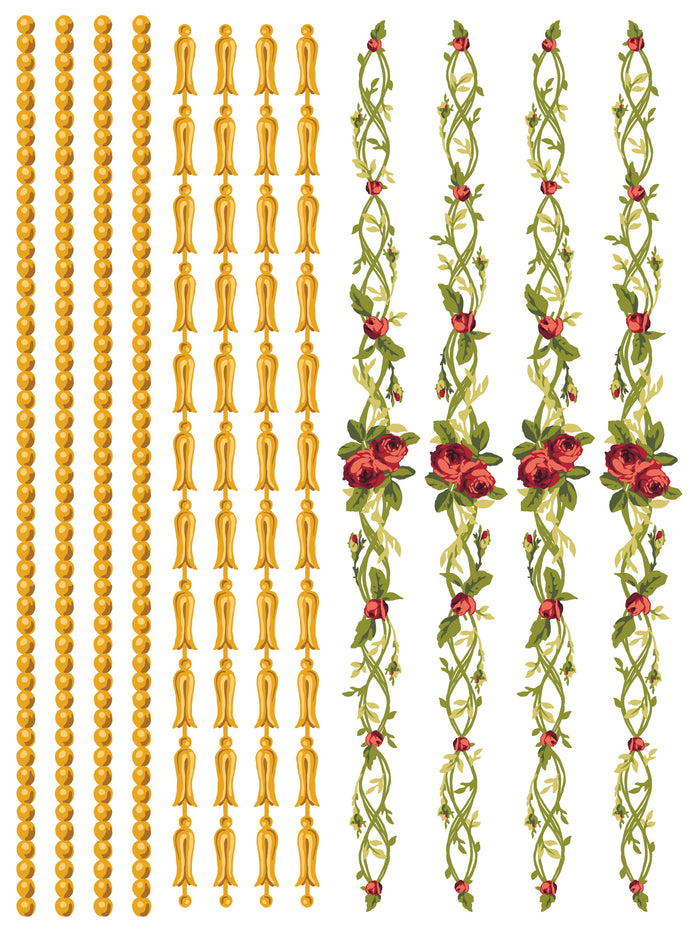 IOD Petite Fleur Red Paint Inlay