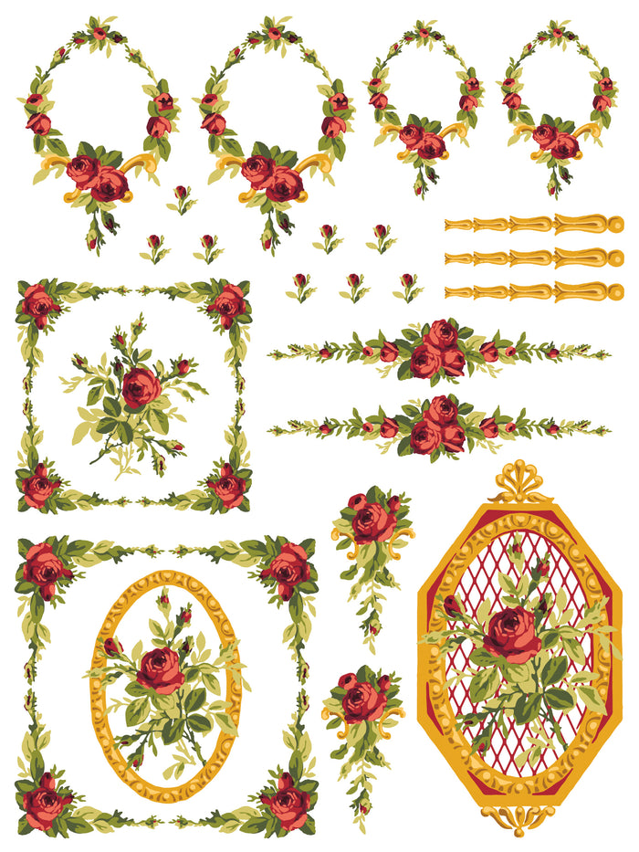 IOD Petite Fleur Red Paint Inlay