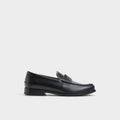 Men's black dress shoe loafer
