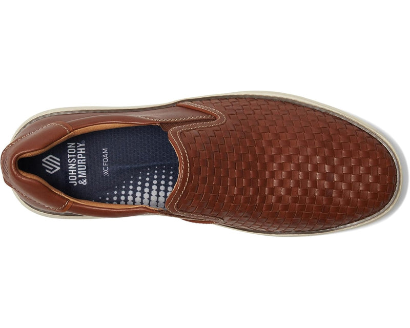 Johnston & Murphy Mcguffey 2 Woven Slip-On Men's 25-2996 Tan Woven Full Grain