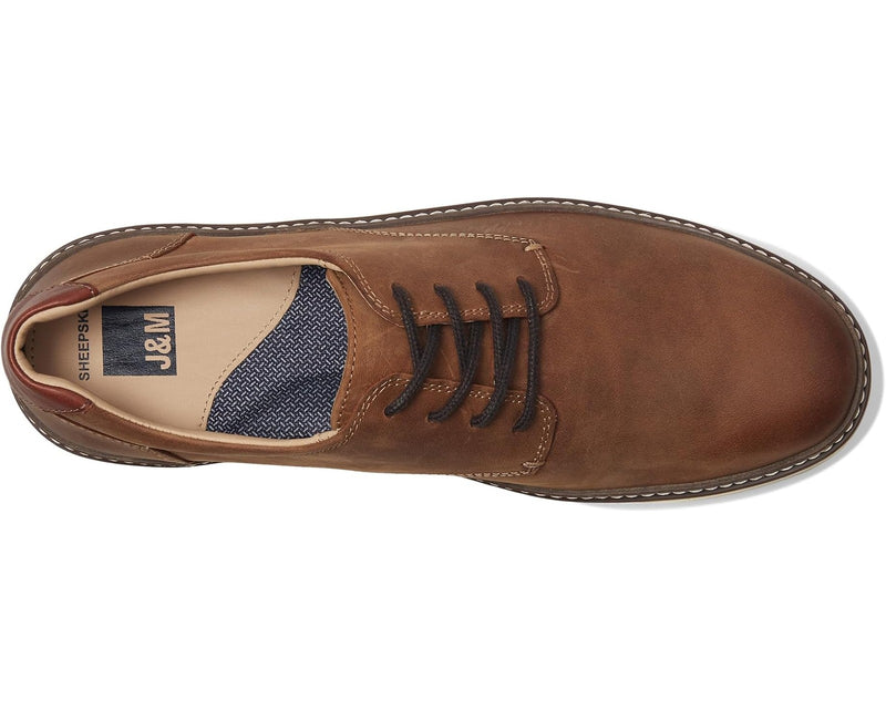 Johnston & Murphy McGuffey Casual Plain Toe Sneaker Men's 25-1642 Brown Oiled Fu