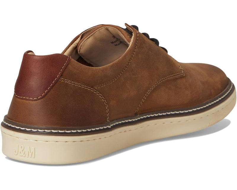 Johnston & Murphy McGuffey Casual Plain Toe Sneaker Men's 25-1642 Brown Oiled Fu