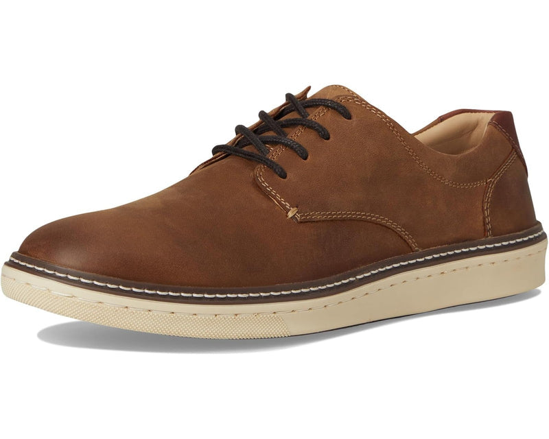 Johnston & Murphy McGuffey Casual Plain Toe Sneaker Men's 25-1642 Brown Oiled Fu