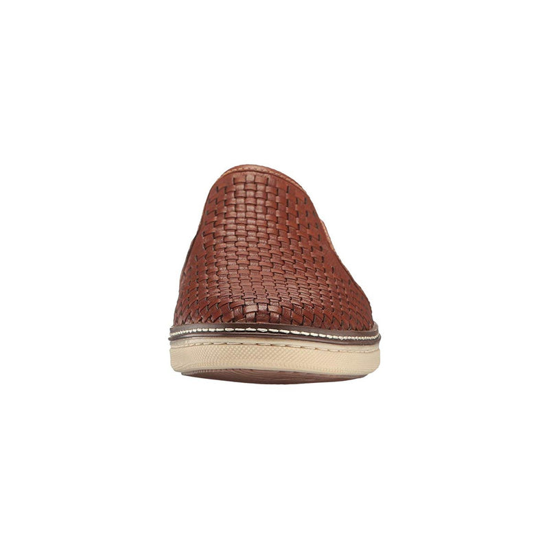Johnston & Murphy Men's McGuffey Woven Leather Slip On 25-1382 Brown Classic