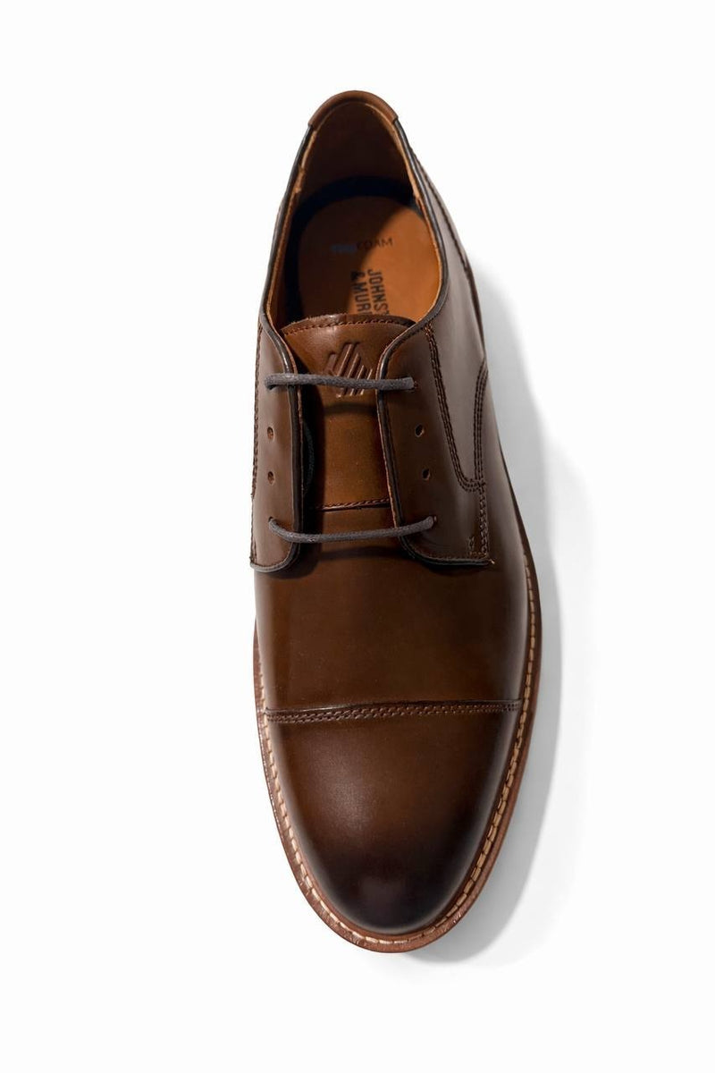 Men's Johnston & Murphy Upton Cap Toe Dress Shoes 020-04034 Tan Full Grain
