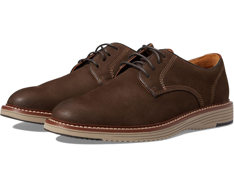 Johnston & Murphy Men's Upton Plain Toe 020-04340 Dark Brown Nubuck