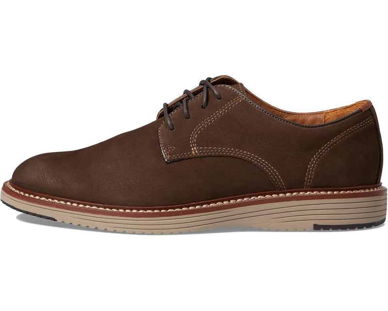 Johnston & Murphy Men's Upton Plain Toe 020-04340 Dark Brown Nubuck